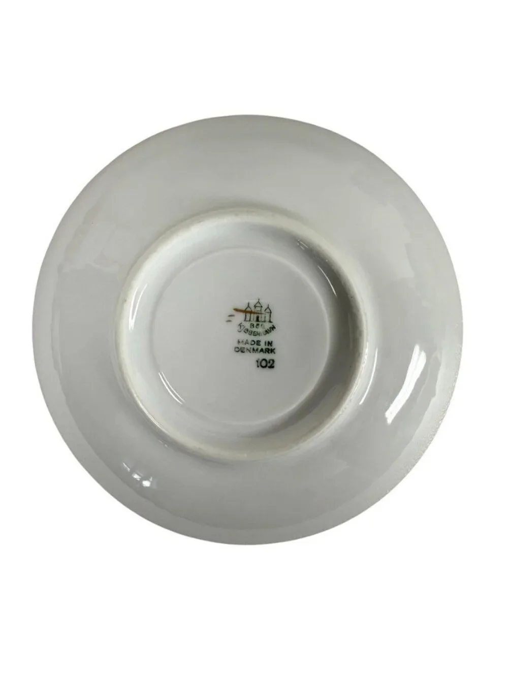 Bing & Grondahl Copenhagen Seagull Gold Rim Cup and Saucer Set of 8
